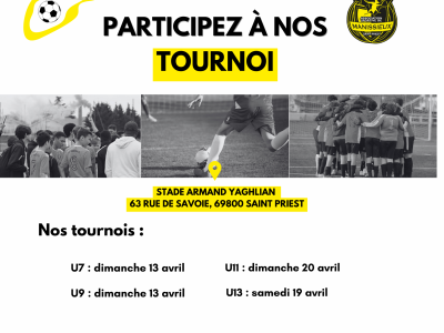 Inscriptions à nos tournois