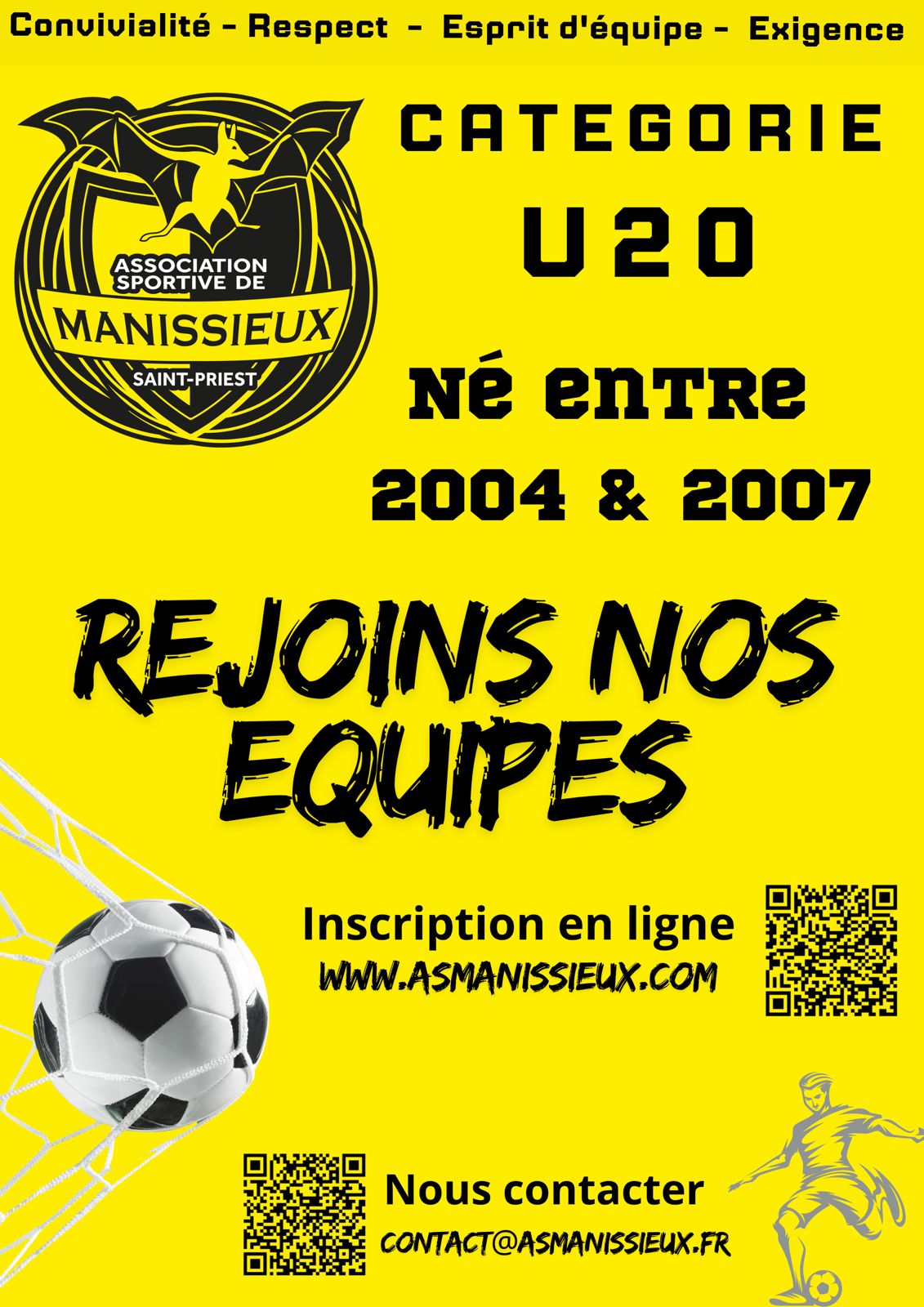 RECHERCHE Joueurs U20