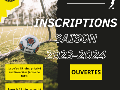 Ouverture des inscriptions